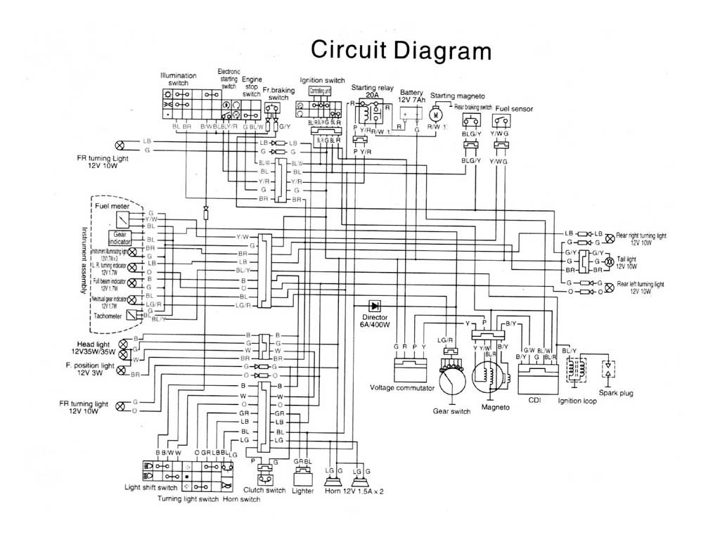 Z200 Wiring Diagram | Street Bikes cf moto 600 wiring diagrams 